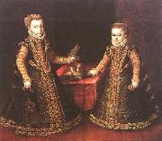 Sofonisba Anguissola Infantas Isabella Clara Eugenia and Catalina Micaela oil painting reproduction